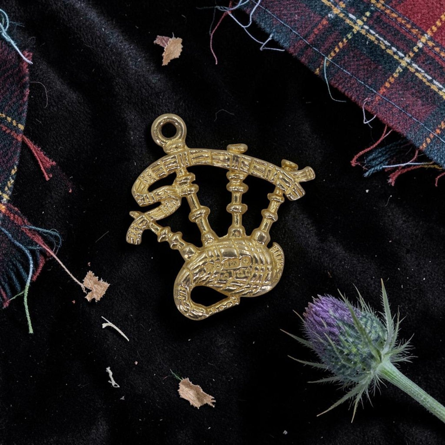 Vintage 14k Gold Bagpipe Charm | Scottish Heritage | Circa 1970s | PPLD 585 Hallmark | Petra Star - Petra Star