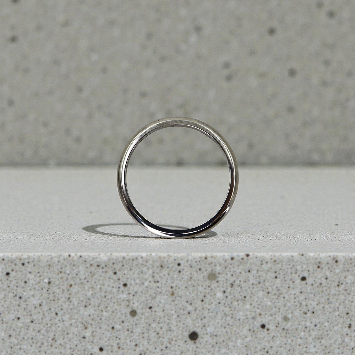 Vintage 14k White Gold Wedding Band 2.1MM - Petra Star