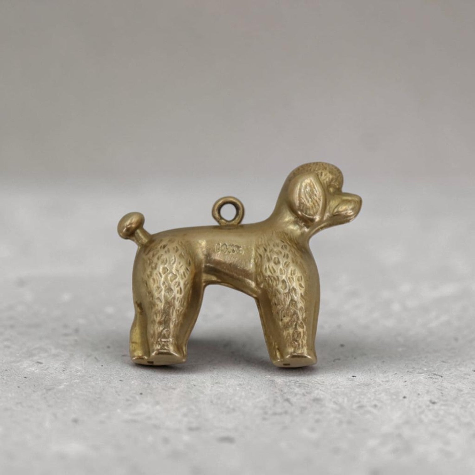 Vintage 14KT Yellow Gold Poodle Charm — Circa 1970s