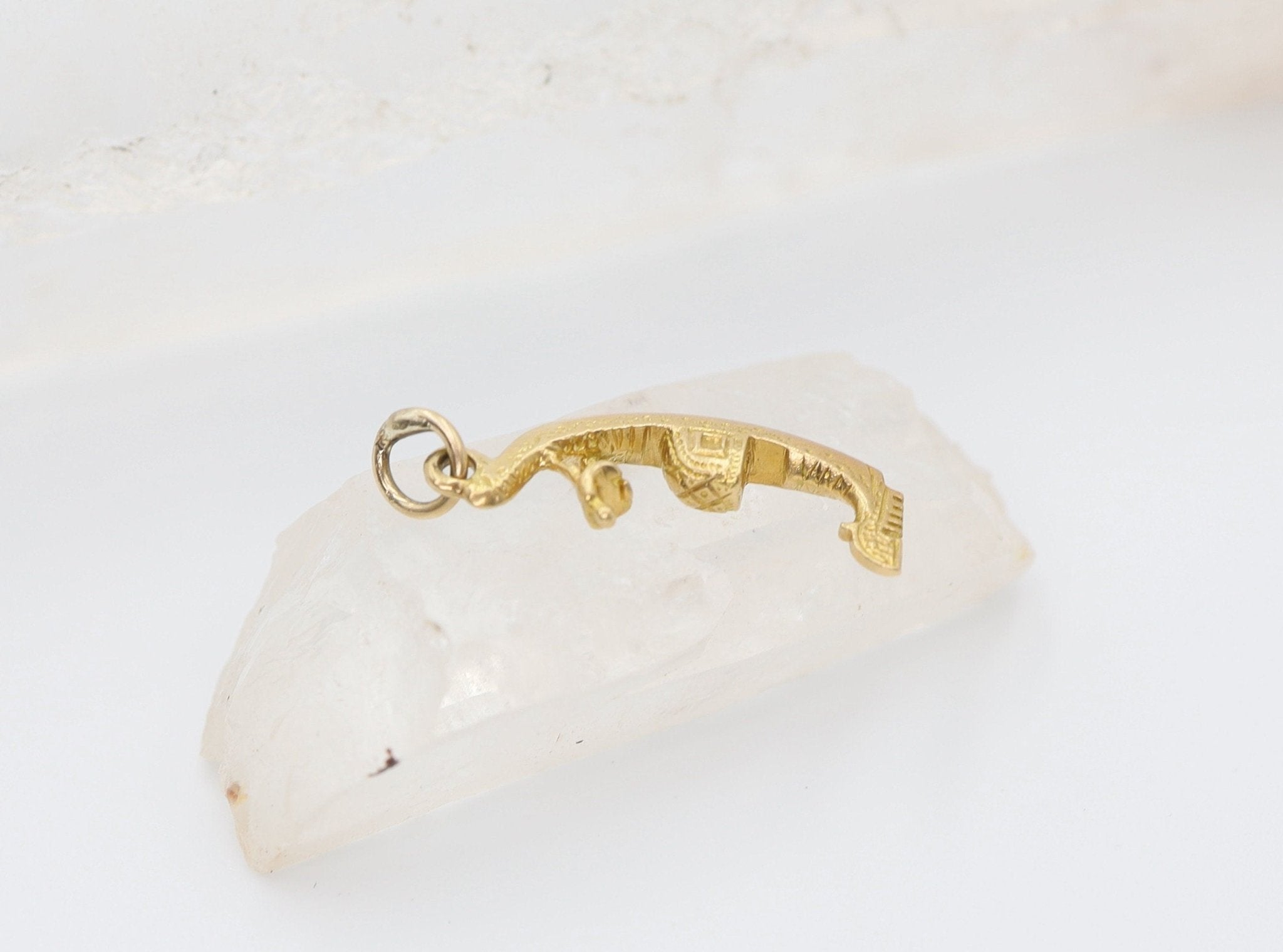 Vintage 18k Gold Gondola Charm - Petra Star
