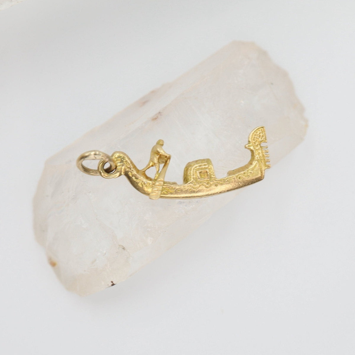 Vintage 18k Gold Gondola Charm - Petra Star