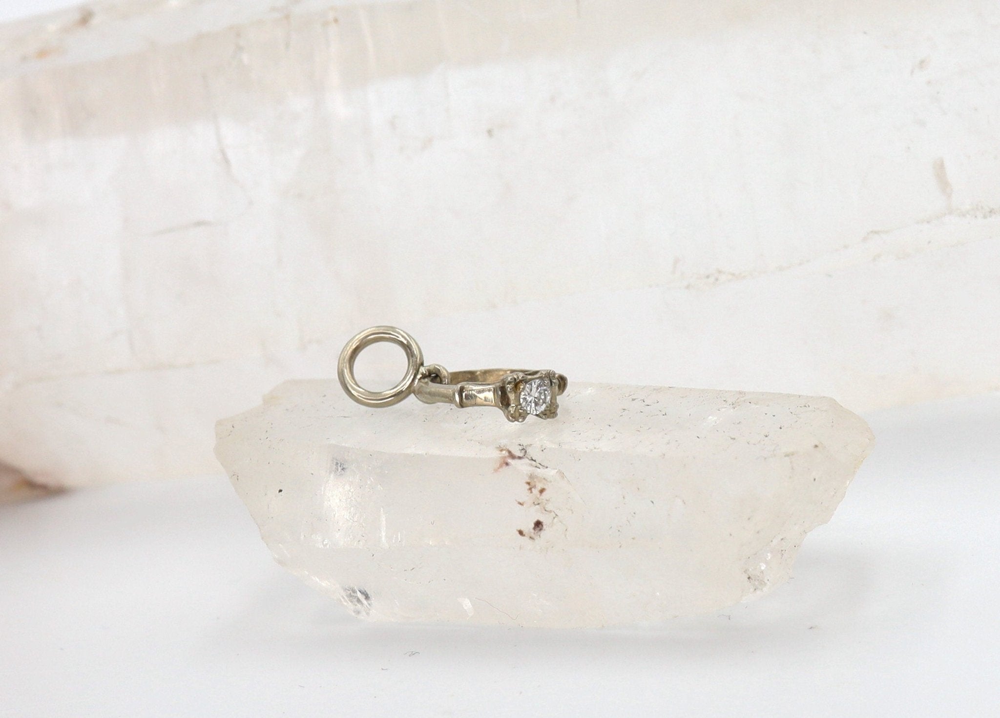 Vintage Diamond Engagement Ring Charm - Petra Star