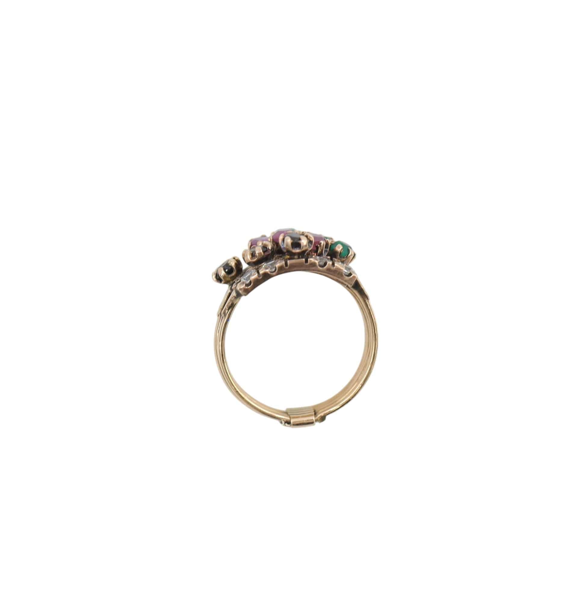 Vintage Five-Band Harem Ring in 14k Gold - Petra Star