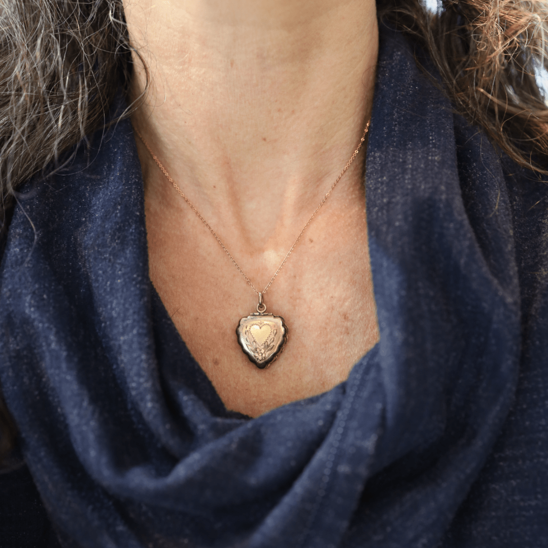 Vintage Gold-Filled Puffy Heart Locket - Petra Star