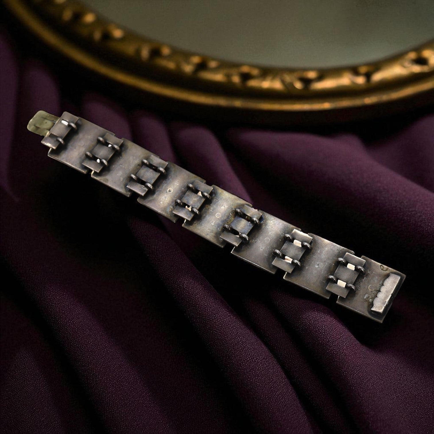 Vintage Peruvian Panel Bracelet - Petra Star