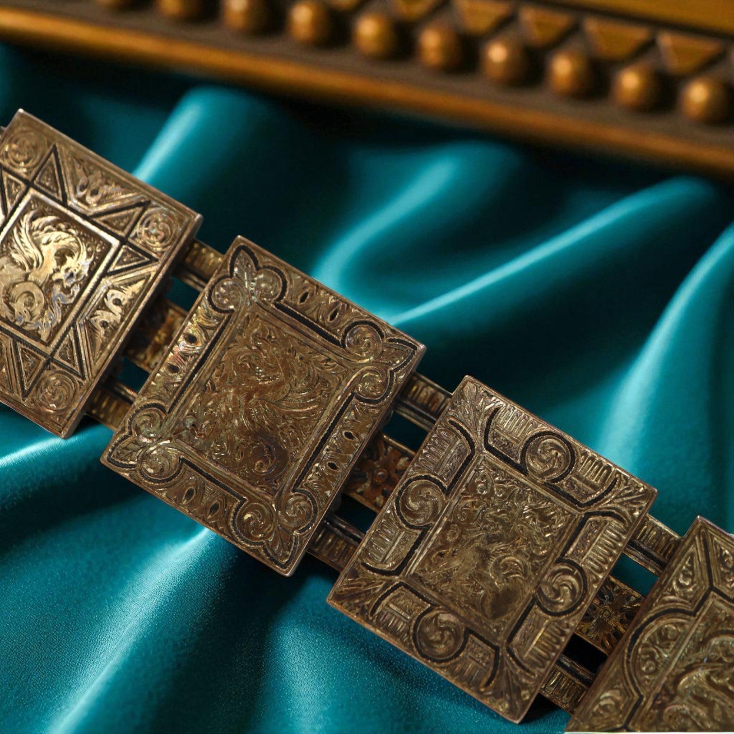 Vintage Peruvian Panel Bracelet - Petra Star