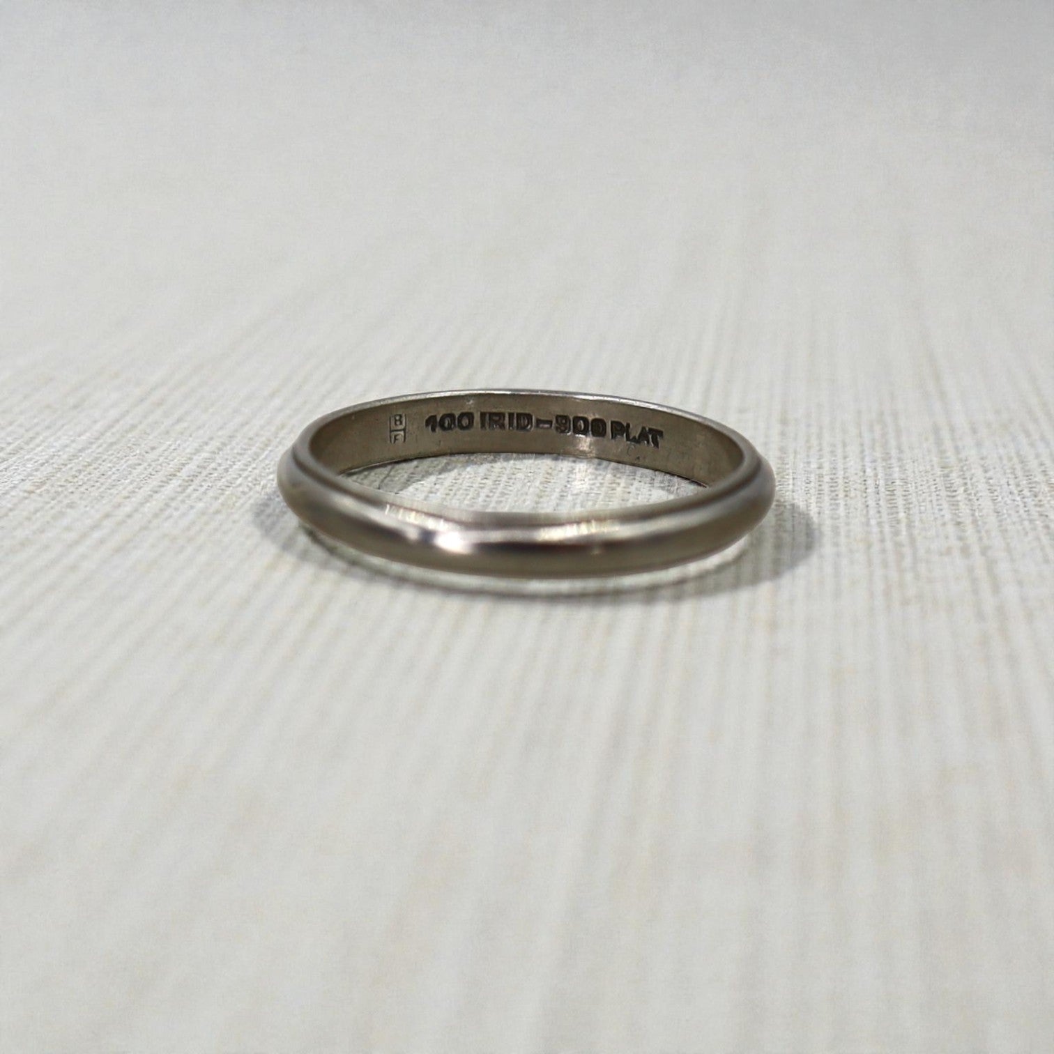 Vintage Platinum Band with Milgrain Edge 2.5MM Wide - Petra Star