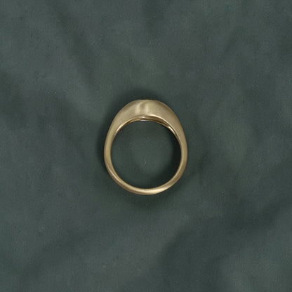 Demantoid Garnet Ring - Antique Stone in Satin 14k Yellow Gold - Petra Star