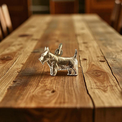 Vintage Scottish Terrier Charm 14k - Petra Star