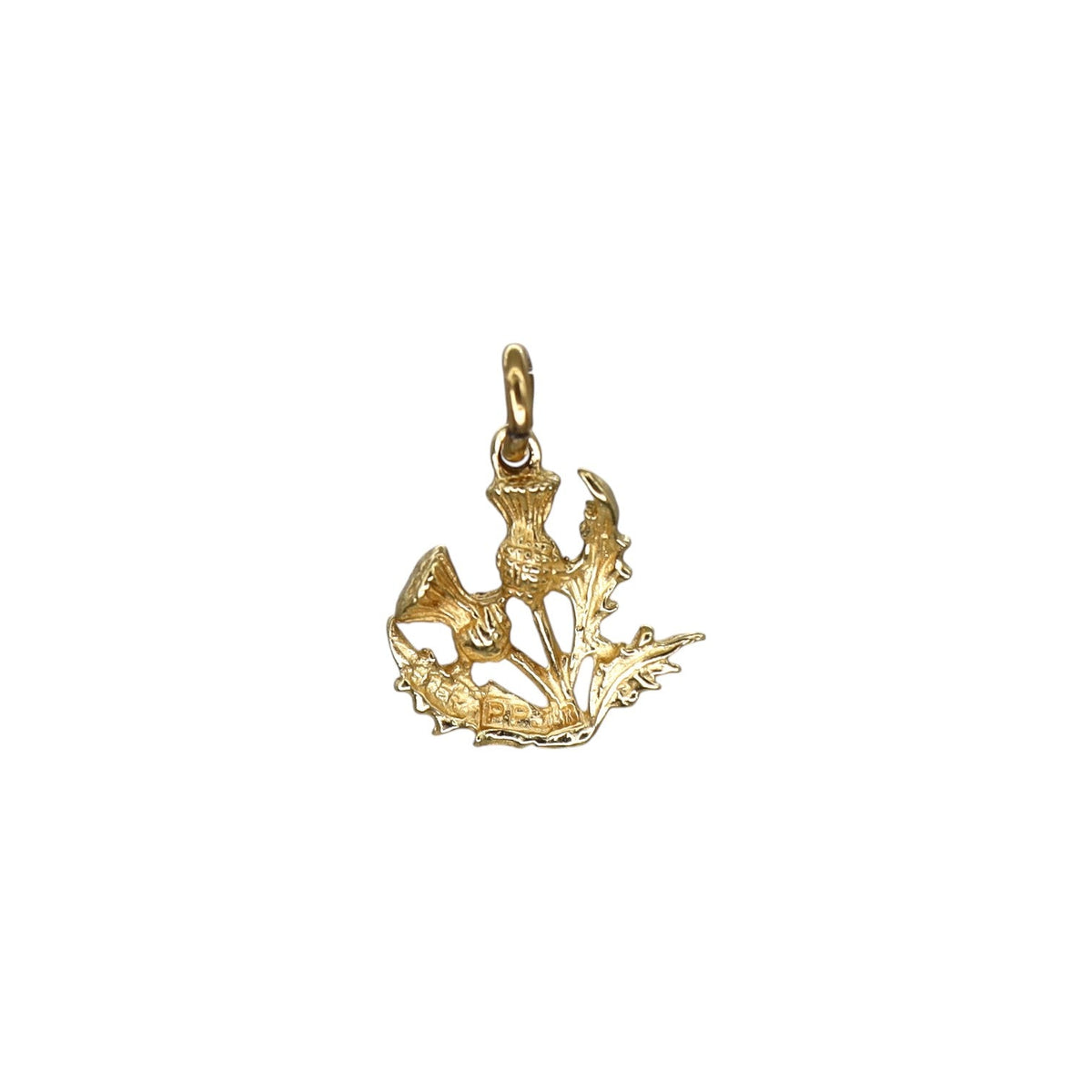 Vintage Scottish Thistle Charm in 14k - Petra Star