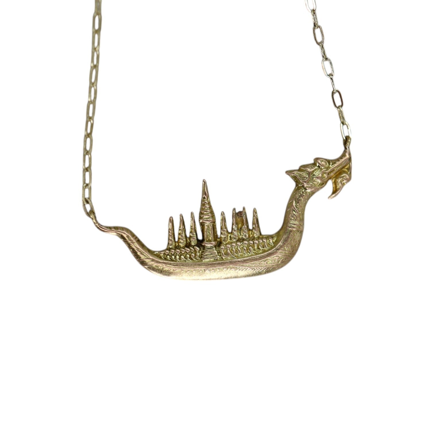 Vintage Ship Necklace—Solid 14k Gold - Petra Star