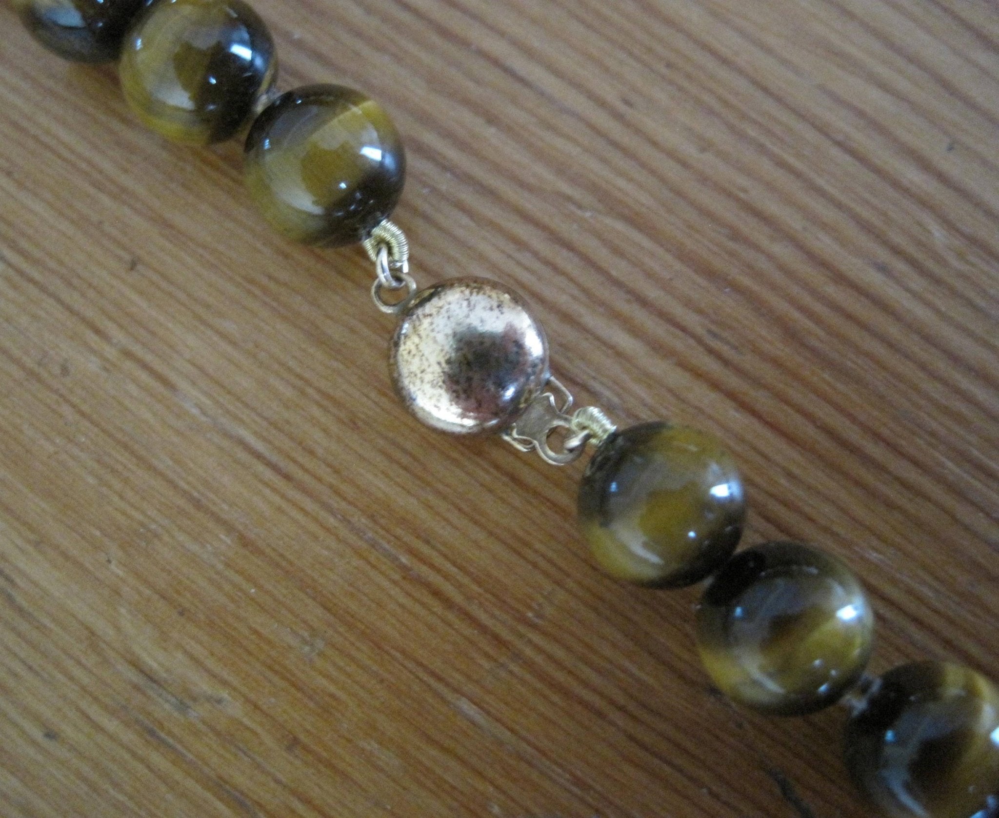 Vintage Tiger's Eye Bead Necklace - Petra Star