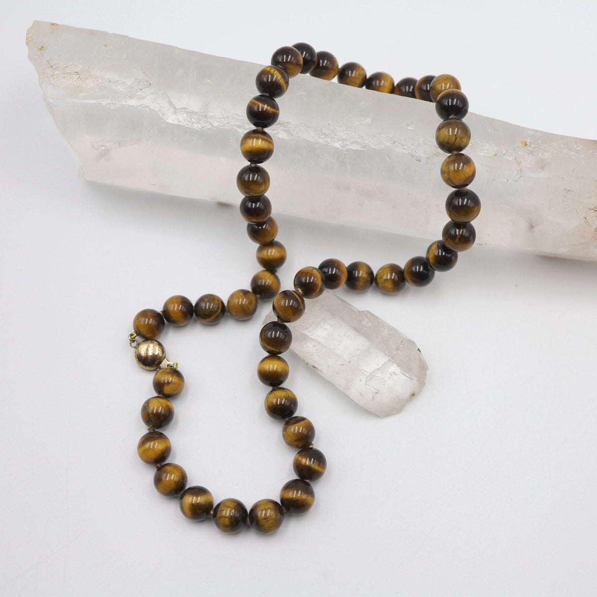 Vintage Tiger's Eye Bead Necklace - Petra Star