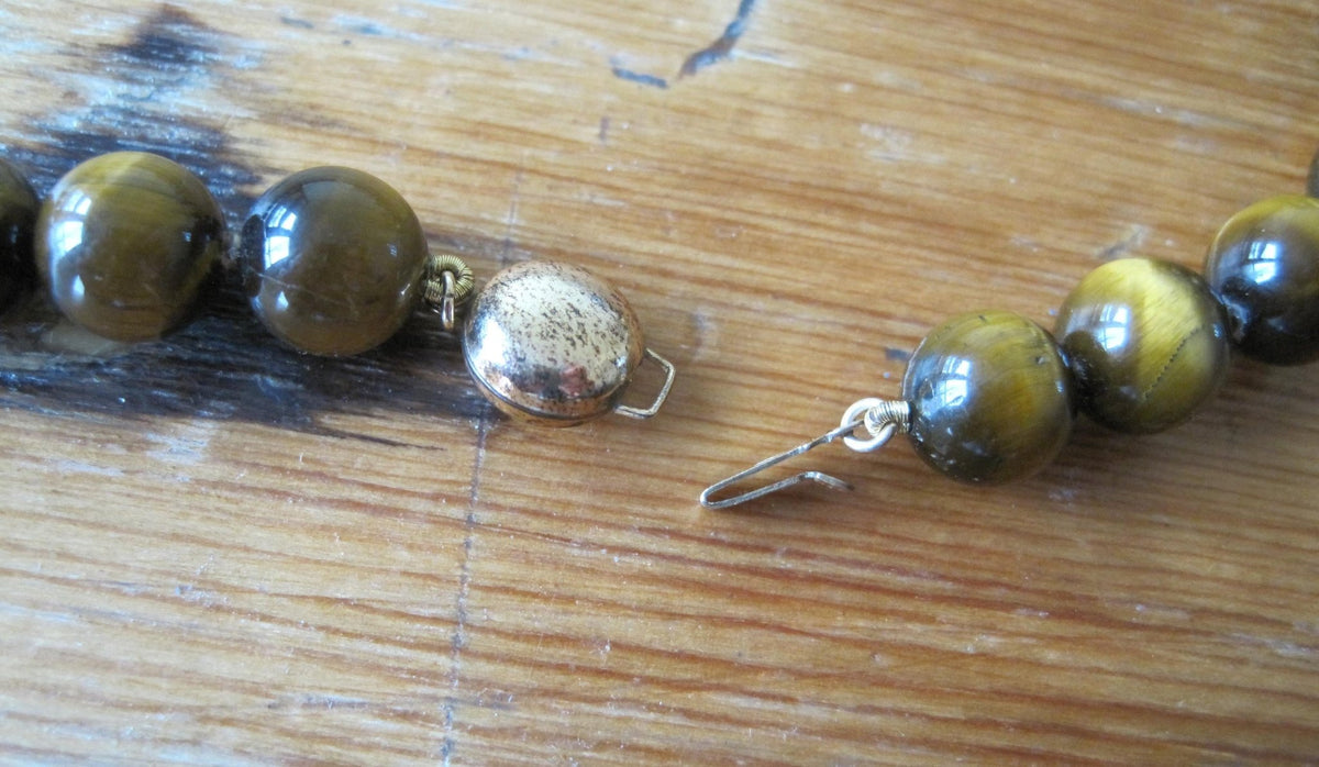 Vintage Tiger's Eye Bead Necklace - Petra Star